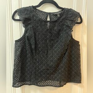 Black crochet/lace top from banana republic
